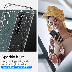 Spigen® Liquid Crystal για Samsung Galaxy S23: Λεπτή Θήκη Σιλικόνης από Ανθεκτικό TPU, με Αντικραδασμικές Ζώνες - Glitter Crystal - Image 3