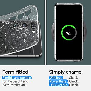 Spigen® Liquid Crystal για Samsung Galaxy S23: Λεπτή Θήκη Σιλικόνης από Ανθεκτικό TPU, με Αντικραδασμικές Ζώνες - Glitter Crystal - Image 6