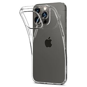 Spigen® Liquid Crystal για iPhone 14 Pro Max: Λεπτή Θήκη Σιλικόνης από Ανθεκτικό TPU, με Αντικραδασμικές Ζώνες - Crystal Clear - Image 6