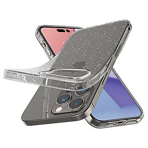 Spigen® Liquid Crystal για iPhone 14 Pro Max: Λεπτή Θήκη Σιλικόνης από Ανθεκτικό TPU, με Αντικραδασμικές Ζώνες - Glitter Crystal - Image 7