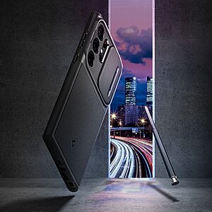 Spigen® Optik Armor για Samsung Galaxy S23 Ultra: Θήκη Σιλικόνης, Με Προστασία καμερών, Πιστοποίηση Αντοχής MIL-STD 810G-516.6 - Black - Image 10