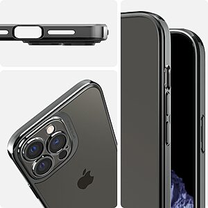 Spigen® Optik Crystal Θήκη για iPhone 13 Pro: Ειδική TPU Δομή για Απορρόφηση Κραδασμών, Προστασία Φακού Κάμερας - Chrome Grey - Image 6
