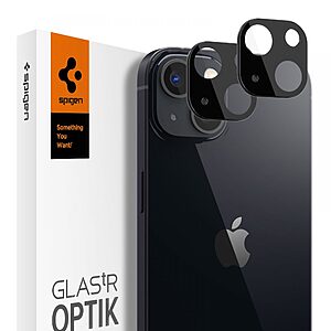Spigen® Optik Pro Προστατευτικό Γυαλί Κάμερας [x2.Σετ] για iPhone 13 / 13 Mini - Black