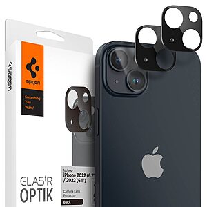 Spigen® Optik Pro Προστατευτικό Γυαλί Κάμερας [x2.Σετ] για iPhone 14 / 14 Plus - Black