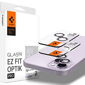 Spigen® Optik Pro Προστατευτικό Γυαλί Κάμερας [x2.Σετ] "EZ FIT" για iPhone 14 / 14 Plus - Purple