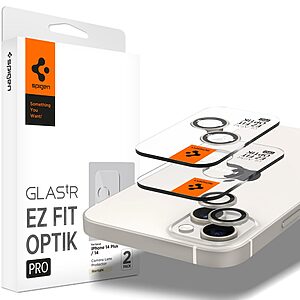 Spigen® Optik Pro Προστατευτικό Γυαλί Κάμερας [x2.Σετ] "EZ FIT" για iPhone 14 / 14 Plus - Starlight [Αστραφτερό]