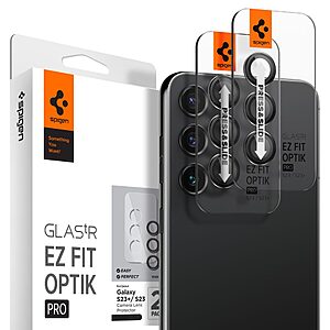 Spigen® Optik Pro Προστατευτικό Γυαλί Κάμερας [x2.Σετ] "EZ FIT" για Samsung Galaxy S23 / S23+ Plus - Black