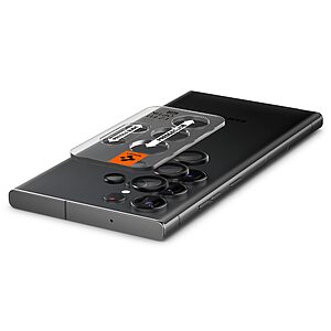 Spigen® Optik Pro Προστατευτικό Γυαλί Κάμερας [x2.Σετ] "EZ FIT" για Samsung Galaxy S23 Ultra - Black - Image 6