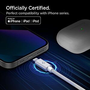 Spigen® PB2200 Arcwire - Εύκαμπτο και Ανθεκτικό Καλώδιο | USB-C/Lightning | Power Delivery | Πιστοποίηση MFi από Apple | Ενισχυμένος Αλουμινένιος Σύνδεσμος | 2.0m - Image 4