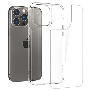 Spigen® Quartz Hybrid για iPhone 14 Pro: Θήκη από Tempered Glass και ΤPU, Ανθεκτική σε Γρατζουνιές και Πτώσεις - Πιστοποίηση Αντοχής MIL-STD 810G-516.6 - Crystal Clear - Image 6
