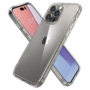 Spigen® Quartz Hybrid για iPhone 14 Pro: Θήκη από Tempered Glass και ΤPU, Ανθεκτική σε Γρατζουνιές και Πτώσεις - Πιστοποίηση Αντοχής MIL-STD 810G-516.6 - Crystal Clear - Image 7
