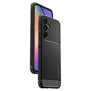 Spigen® Rugged Armor για Samsung Galaxy A54: Θήκη Σιλικόνης Brushed, Λεπτή και Ανθεκτική σε Γρατζουνιές και Πτώσεις - Πιστοποίηση MIL-STD 810G-516.6 - Black Matte - Image 8