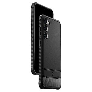 Spigen® Rugged Armor για Samsung Galaxy S23: Θήκη Σιλικόνης Brushed, Λεπτή και Ανθεκτική σε Γρατζουνιές και Πτώσεις - Πιστοποίηση MIL-STD 810G-516.6 - Black Matte - Image 9