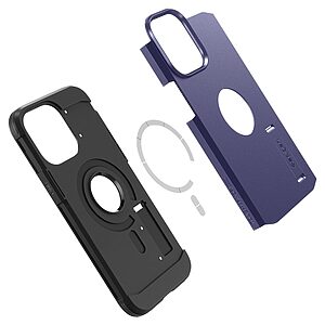 Spigen® Tough Armor Mag για iPhone 14 Pro: Υβριδική Θήκη MagSafe με Πιστοποίηση Αντοχής MIL-STD 810G-516.6, Ενσωματωμένη Βάση - Deep Purple - Image 8