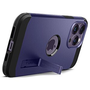 Spigen® Tough Armor Mag για iPhone 14 Pro: Υβριδική Θήκη MagSafe με Πιστοποίηση Αντοχής MIL-STD 810G-516.6, Ενσωματωμένη Βάση - Deep Purple - Image 9
