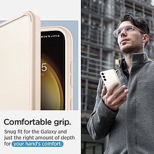 Spigen® Ultra Hybrid για Samsung Galaxy S23: Θήκη από TPU & Πολυκαρμπονικό με Πιστοποίηση Αντοχής MIL-STD 810G-516.6 - Sand Beige - Image 5