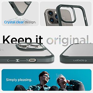 Spigen® Ultra Hybrid για iPhone 14 Pro: Θήκη από TPU & Πολυκαρμπονικό με Πιστοποίηση Αντοχής MIL-STD 810G-516.6 - Abyss Green - Image 9