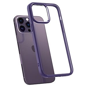 Spigen® Ultra Hybrid για iPhone 14 Pro: Θήκη από TPU & Πολυκαρμπονικό με Πιστοποίηση Αντοχής MIL-STD 810G-516.6 - Deep Purple - Image 6