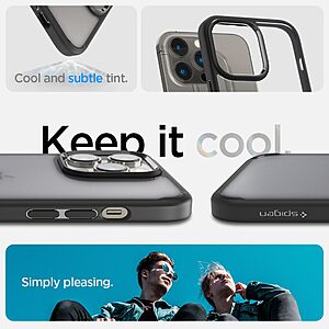 Spigen® Ultra Hybrid για iPhone 14 Pro: Θήκη από TPU & Πολυκαρμπονικό με Πιστοποίηση Αντοχής MIL-STD 810G-516.6 - Frost Black - Image 9