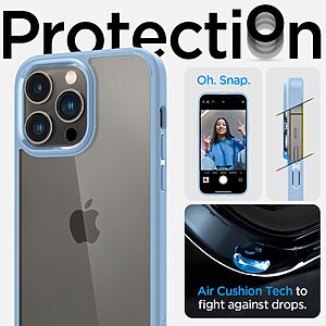 Spigen® Ultra Hybrid για iPhone 14 Pro: Θήκη από TPU & Πολυκαρμπονικό με Πιστοποίηση Αντοχής MIL-STD 810G-516.6 - Sierra Blue - Image 10
