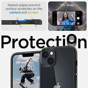 Spigen® Ultra Hybrid για iPhone 14: Θήκη από TPU & Πολυκαρμπονικό με Πιστοποίηση Αντοχής MIL-STD 810G-516.6 - Matte Black - Image 10