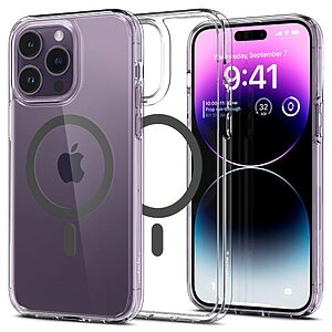 Spigen® Ultra Hybrid Mag για iPhone 14 Pro: Θήκη MagSafe από Ανθεκτική Σιλικόνη με Πιστοποίηση Αντοχής MIL-STD 810G-516.6 - Graphite