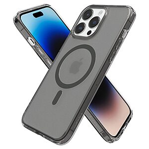 Spigen® Ultra Hybrid Mag για iPhone 14 Pro Max: Θήκη MagSafe από Ανθεκτική Σιλικόνη με Πιστοποίηση Αντοχής MIL-STD 810G-516.6 - Frost Black - Image 6