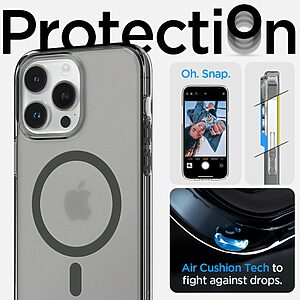 Spigen® Ultra Hybrid Mag για iPhone 14 Pro Max: Θήκη MagSafe από Ανθεκτική Σιλικόνη με Πιστοποίηση Αντοχής MIL-STD 810G-516.6 - Frost Black - Image 10