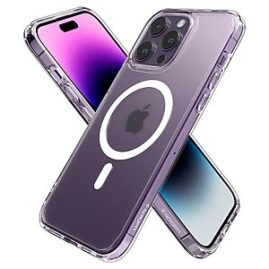 Spigen® Ultra Hybrid Mag για iPhone 14 Pro Max: Θήκη MagSafe από Ανθεκτική Σιλικόνη με Πιστοποίηση Αντοχής MIL-STD 810G-516.6 - Frost Clear - Image 6