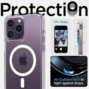 Spigen® Ultra Hybrid Mag για iPhone 14 Pro Max: Θήκη MagSafe από Ανθεκτική Σιλικόνη με Πιστοποίηση Αντοχής MIL-STD 810G-516.6 - Frost Clear - Image 10