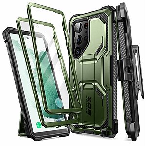 SUPCASE® ArmorBox 360° Full Cover για Samsung Galaxy S23 Ultra: Ανθεκτικό Πλαστικό με Κλιπ Ζώνης