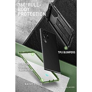 SUPCASE® ArmorBox 360° Full Cover για Samsung Galaxy S23 Ultra: Ανθεκτικό Πλαστικό με Κλιπ Ζώνης, Πιστοποίηση Αντοχής MIL-STD 810G-516.6 - [x2.Σετ Προσόψεις Οθόνης] - Guldan - Image 5