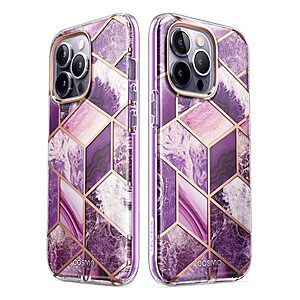 SUPCASE® Cosmo Θήκη για iPhone 14 Pro Max: Με Πλαίσιο Προστασίας Οθόνης, Λεπτή, Συνθετική και Αντοχή στις Πτώσεις Στρατιωτικού Προτύπου (MIL STD 810G 516.6) - Purple Marble - Image 7