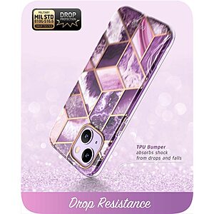 SUPCASE® Cosmo Θήκη για iPhone 14 Plus: Με Πλαίσιο Προστασίας Οθόνης, Λεπτή, Συνθετική και Αντοχή στις Πτώσεις Στρατιωτικού Προτύπου (MIL STD 810G 516.6) - Purple Marble - Image 4