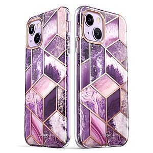 SUPCASE® Cosmo Θήκη για iPhone 14 Plus: Με Πλαίσιο Προστασίας Οθόνης, Λεπτή, Συνθετική και Αντοχή στις Πτώσεις Στρατιωτικού Προτύπου (MIL STD 810G 516.6) - Purple Marble - Image 7