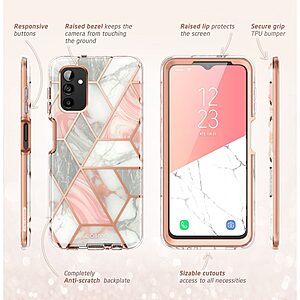 SUPCASE® Cosmo Θήκη για Samsung Galaxy A13 / A13 5G: Με Πλαίσιο Προστασίας Οθόνης, Λεπτή, Συνθετική και Αντοχή στις Πτώσεις Στρατιωτικού Προτύπου (MIL STD 810G 516.6) - Pink Marble - Image 6