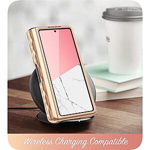 SUPCASE® Cosmo Θήκη για Samsung Z Fold4 5G: Με Προστασίας Οθόνης, Υποδοχή S-Pen, Λεπτή, Συνθετική και Αντοχή στις Πτώσεις Στρατιωτικού Προτύπου (MIL STD 810G 516.6) - Pink Marble - Image 7