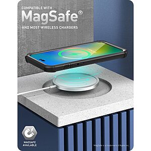 SUPCASE® i-Blason Ares MagSafe 360°: Πλήρης Προστασία iPhone 14 Pro Max με Ανθεκτική Θήκη Πλαστικού & Τζαμιού - Πιστοποίηση Αντοχής MIL-STD 810G-516.6 - Black Transparent - Image 9