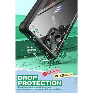 SUPCASE® I-Blason Ares: Θήκη 360° για Samsung Galaxy S22 Ultra - Αμερικάνικη Στρατιωτική Πιστοποίηση Αντοχής MIL-STD 810G-516.6 - Black - Image 4