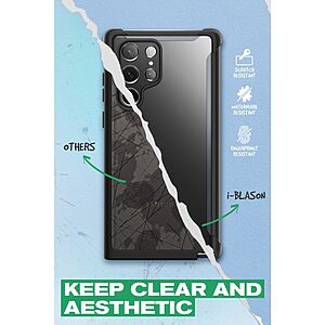 SUPCASE® I-Blason Ares: Θήκη 360° για Samsung Galaxy S22 Ultra - Αμερικάνικη Στρατιωτική Πιστοποίηση Αντοχής MIL-STD 810G-516.6 - Black - Image 6