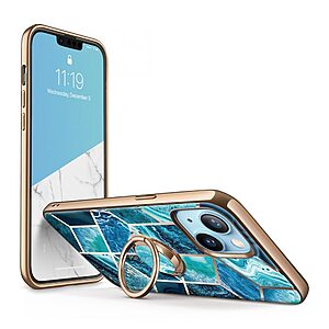 SUPCASE® I-Blason Cosmo Snap για iPhone 13: Θήκη Σιλικόνης με Περιστρεφόμενο Δαχτυλίδι και Πιστοποίηση Αντοχής MIL-STD 810G-516.6 - Ocean Marble
