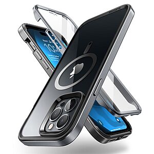 SUPCASE® UB Edge iPhone 14 Pro Max: Θήκη Σιλικόνης MagSafe Διάφανη με TPU / PC Πλαίσιο και Προστασία Οθόνης Snap-On | Πιστοποίηση Αντοχής MIL-STD 810G-516.6 - Black