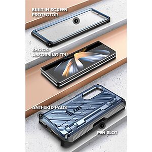SUPCASE® Unicorn Beetle 360° Pro: Θήκη Samsung Galaxy Z Fold4 5G με Πρόσοψη Οθόνης, Υποδοχή S-Pen και Πιστοποίηση Αντοχής MIL-STD 810G-516.6 - Tilt - Image 3