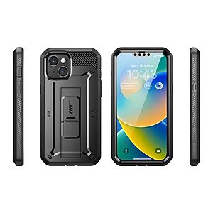 SUPCASE® Unicorn Beetle 360° Pro: Θήκη iPhone 13 / 14 με Πρόσοψη Οθόνης, Κλιπ Ζώνης και Πιστοποίηση Αντοχής MIL-STD 810G-516.6 - Black - Image 3