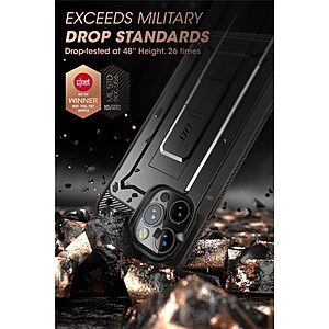 SUPCASE® Unicorn Beetle 360° Pro: Θήκη iPhone 14 Pro Max με Πρόσοψη Οθόνης, Κλιπ Ζώνης και Πιστοποίηση Αντοχής MIL-STD 810G-516.6 - Black - Image 4