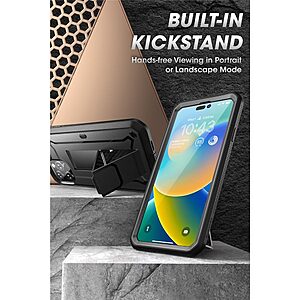 SUPCASE® Unicorn Beetle 360° Pro: Θήκη iPhone 14 Pro Max με Πρόσοψη Οθόνης, Κλιπ Ζώνης και Πιστοποίηση Αντοχής MIL-STD 810G-516.6 - Black - Image 5