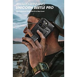 SUPCASE® Unicorn Beetle 360° Pro: Θήκη iPhone 14 Pro Max με Πρόσοψη Οθόνης, Κλιπ Ζώνης και Πιστοποίηση Αντοχής MIL-STD 810G-516.6 - Black - Image 10