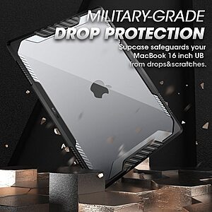 SUPCASE® Unicorn Beetle Pro Θήκη για MacBook Pro 16" (2021-2023): Πληρεί Στρατιωτικό Πρότυπο Αντοχής (MIL STD 810G 516.6) - Black - Image 3