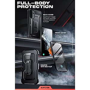 SUPCASE® Unicorn Beetle 360° Pro: Θήκη Samsung Galaxy A54 5G με Πρόσοψη Οθόνης, Κλιπ Ζώνης και Πιστοποίηση Αντοχής MIL-STD 810G-516.6 - Black - Image 10