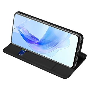Θήκη Honor 90 Lite 5G DUX DUCIS Skin Pro Series με βάση στήριξης, υποδοχή καρτών και μαγνητικό κούμπωμα Flip Wallet από συνθετικό δέρμα και TPU μαύρο - Image 3